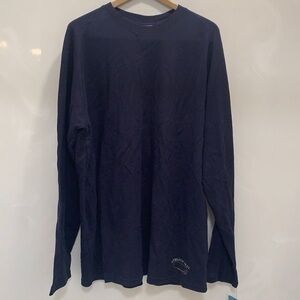 Navy Cotton Long Sleeve Shirt